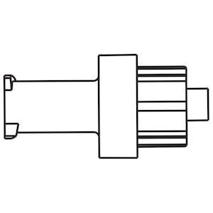 Normally Closed Check Valve Requires Syringe Pressure to Open, Luer Lock, 0.12mL Priming Volume, DEHP & Latex Free (LF)
